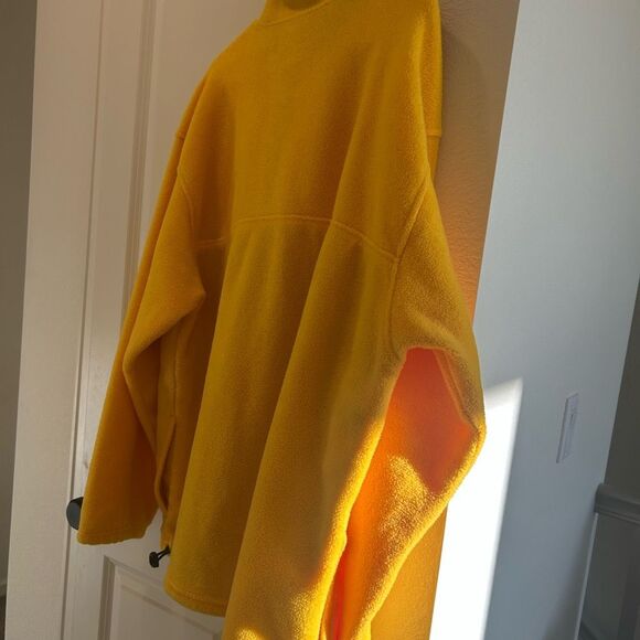 Pro Spirit Men’s Standout Yellow and Black Quarter-Zip Fleece Pullover, Size XL - Picture 6 of 9